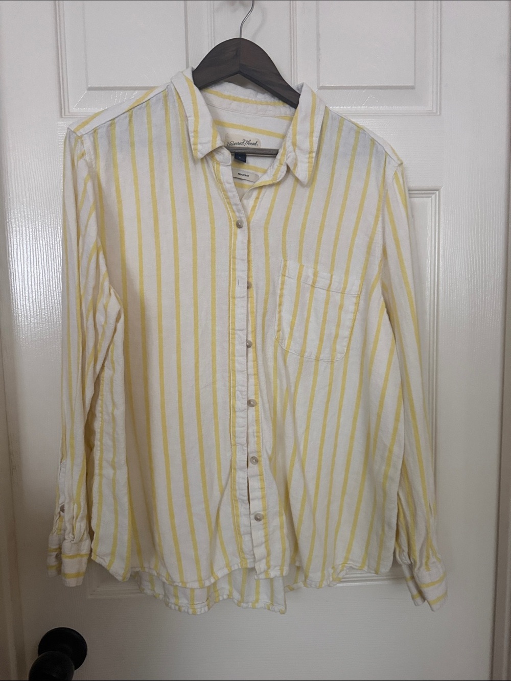 Women’s universal thread linen long sleeve shirt size XL